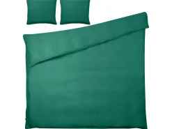 Clearance Beliani Set Copripiumino PARKROSE Raso di Cotone Verde