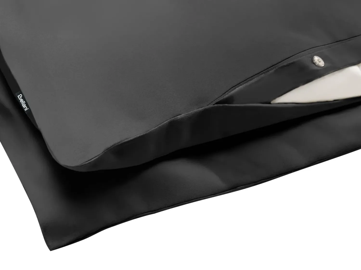 Discount Beliani Set Copripiumino PARKROSE Raso di Cotone Nero