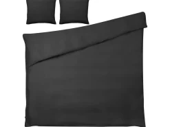 Discount Beliani Set Copripiumino PARKROSE Raso di Cotone Nero