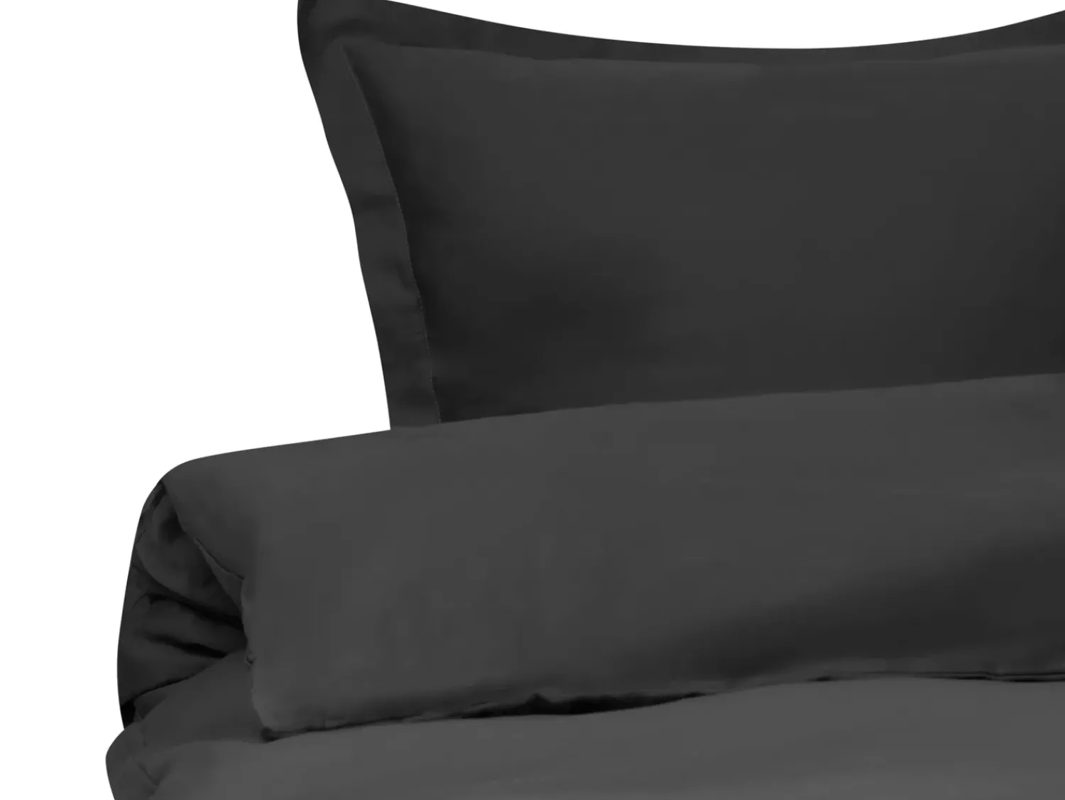 Discount Beliani Set Copripiumino PARKROSE Raso di Cotone Nero