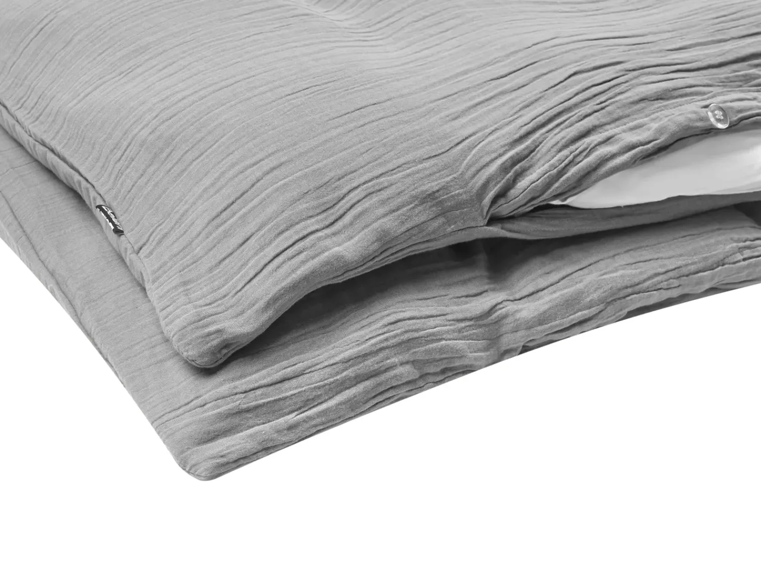 Online Beliani Set Copripiumino SUMNER Mussola di cotone chiaro Grigio