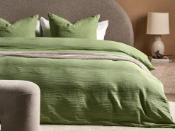 New Beliani Set Copripiumino SUMNER Mussola di cotone Verde