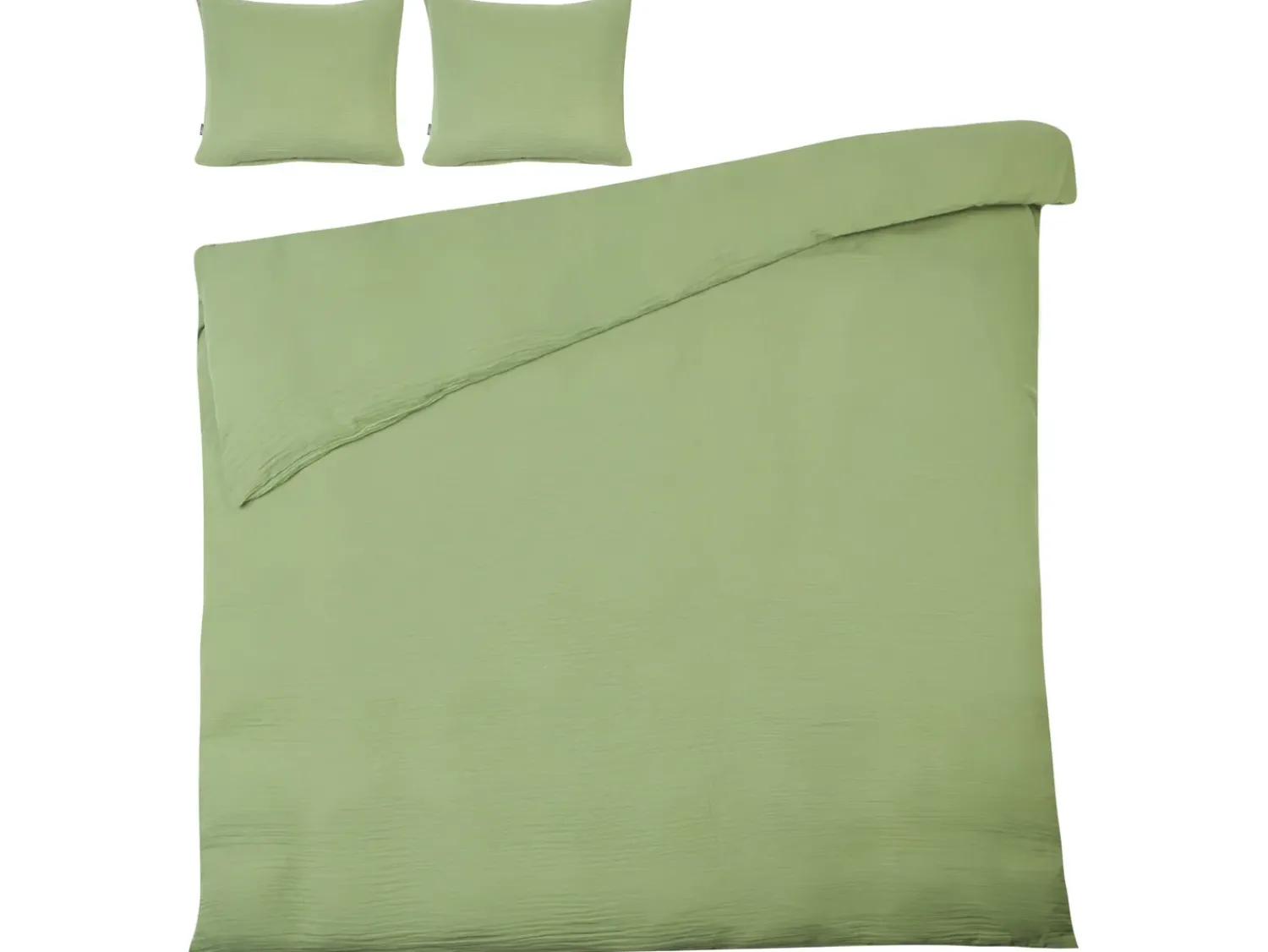 New Beliani Set Copripiumino SUMNER Mussola di cotone Verde