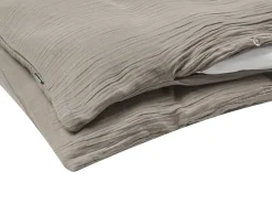 Clearance Beliani Set Copripiumino SUMNER Mussola di cotone Tortora Beige