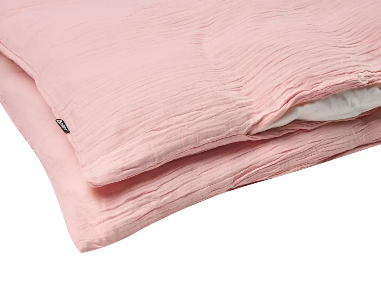 Discount Beliani Set Copripiumino SUMNER Mussola di cotone pastello Rosa