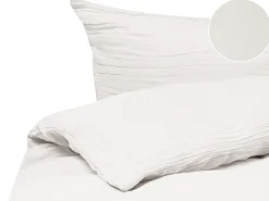 Sale Beliani Set Copripiumino SUMNER Mussola di cotone sporco Bianco