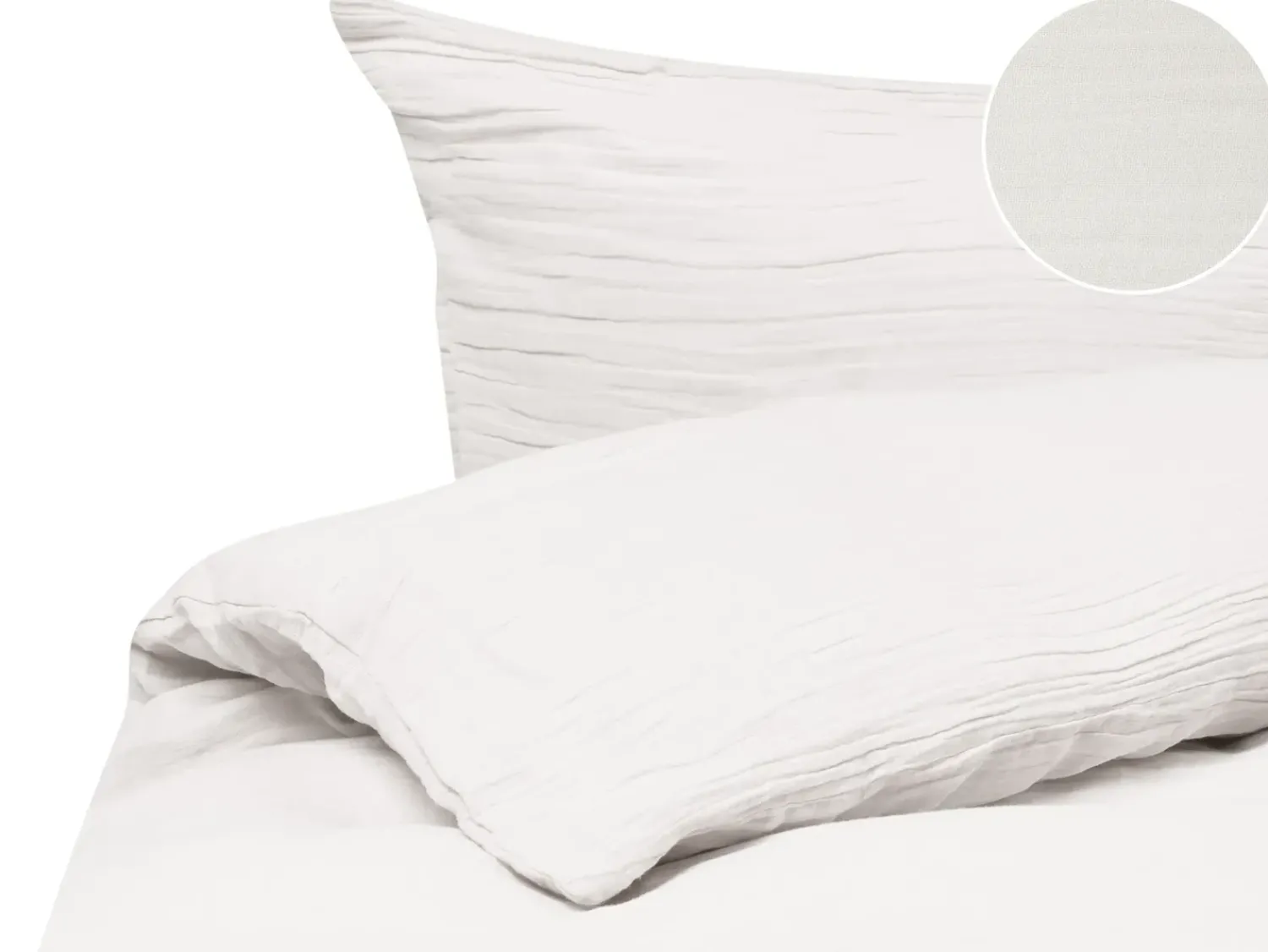 Sale Beliani Set Copripiumino SUMNER Mussola di cotone sporco Bianco