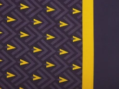Best Beliani Set Copripiumino WALLINGFORD Raso di Cotone Blu Giallo Blu Viola