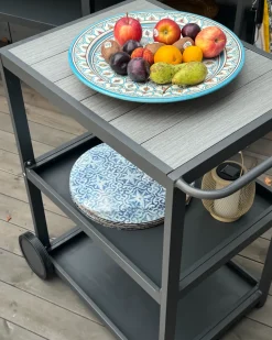 Clearance Beliani Set cucina da esterno con lavello ORTISEI Metallo grafite Grigio