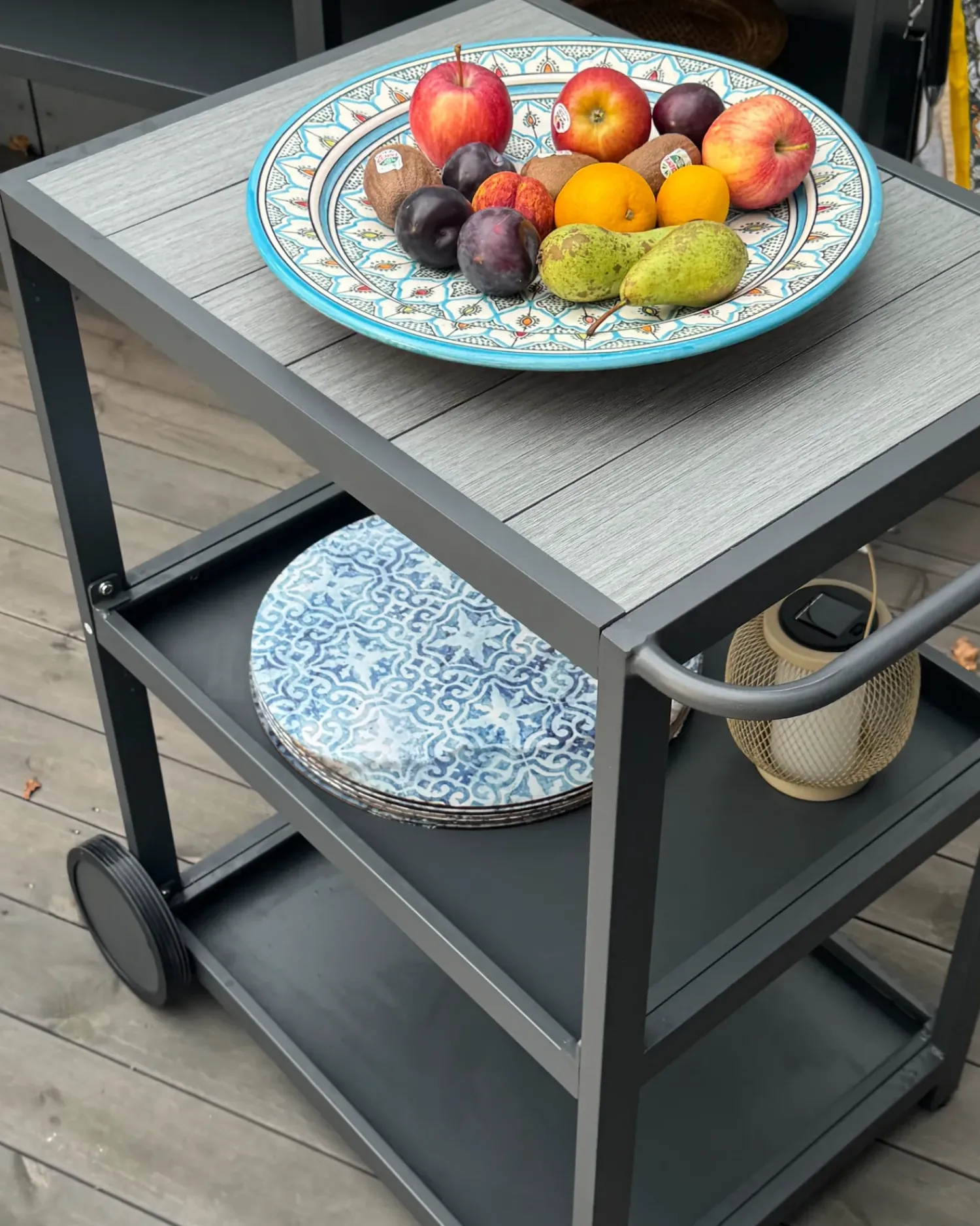 Clearance Beliani Set cucina da esterno con lavello ORTISEI Metallo grafite Grigio