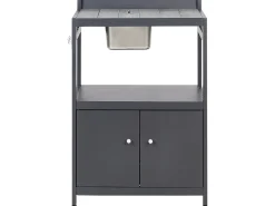 Clearance Beliani Set cucina da esterno con lavello ORTISEI Metallo grafite Grigio
