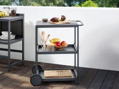 Clearance Beliani Set cucina da esterno con lavello ORTISEI Metallo grafite Grigio