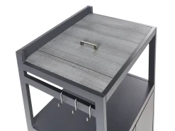 Clearance Beliani Set cucina da esterno con lavello ORTISEI Metallo grafite Grigio
