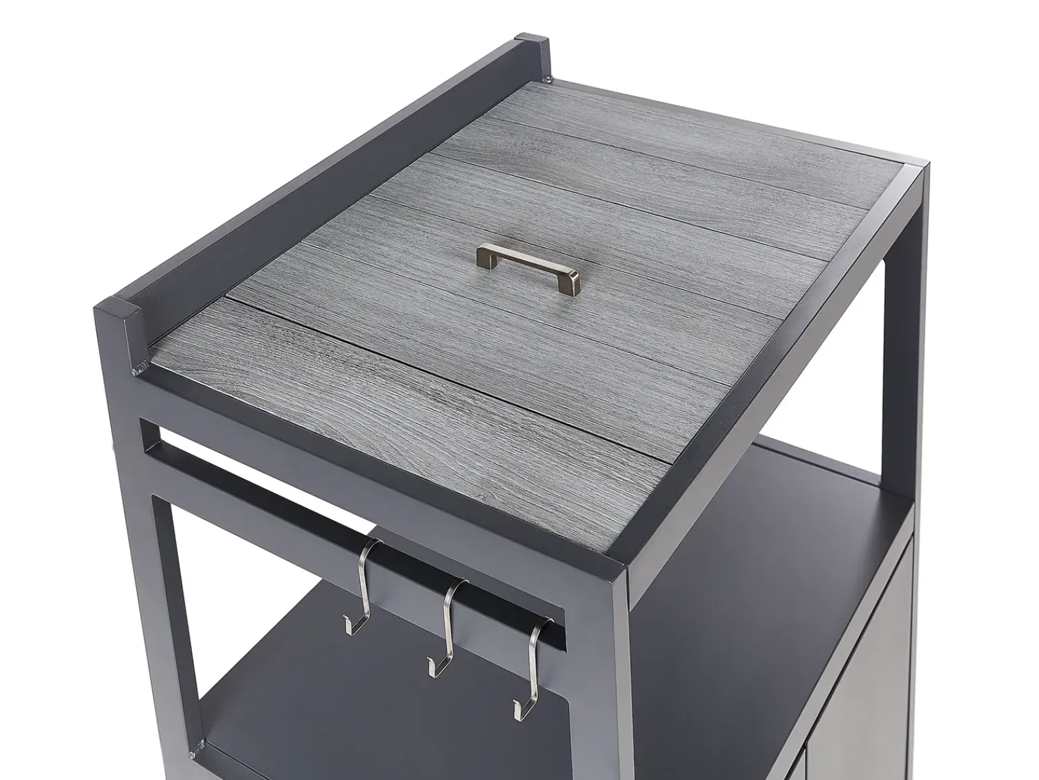 Clearance Beliani Set cucina da esterno con lavello ORTISEI Metallo grafite Grigio