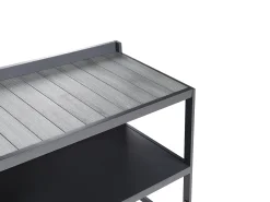 Clearance Beliani Set cucina da esterno con lavello ORTISEI Metallo grafite Grigio