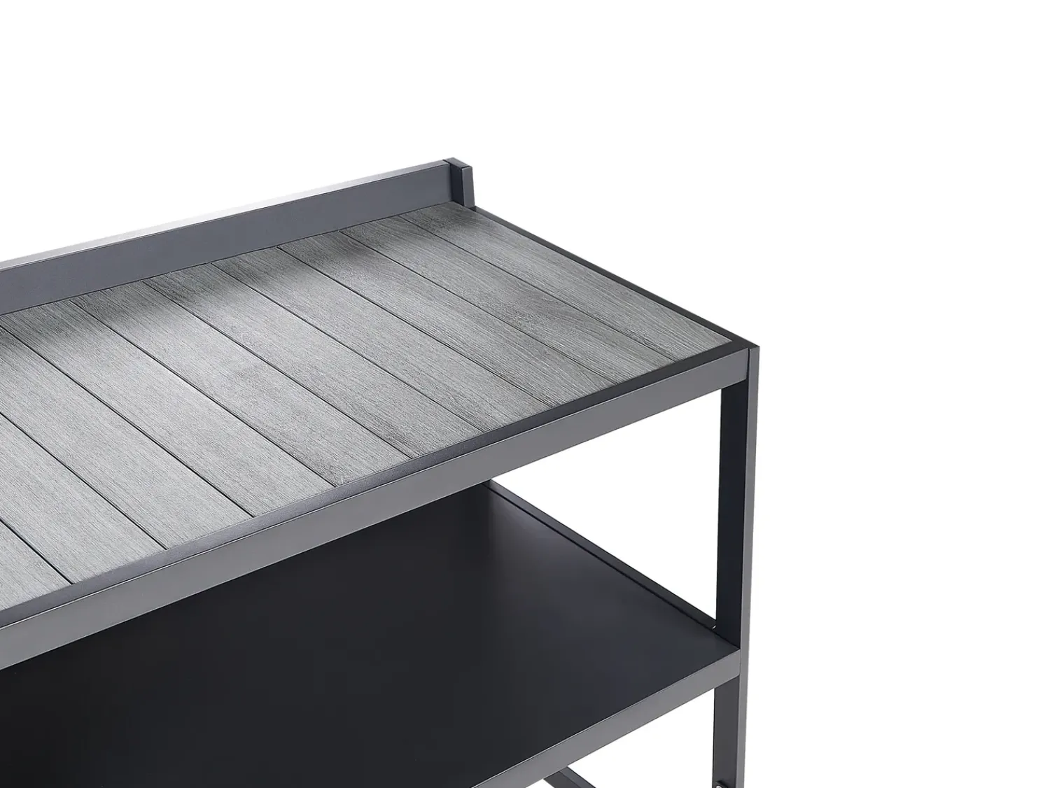 Clearance Beliani Set cucina da esterno con lavello ORTISEI Metallo grafite Grigio