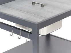 Clearance Beliani Set cucina da esterno con lavello ORTISEI Metallo grafite Grigio