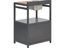 Beliani Set cucina da esterno con lavello ORTISEI Metallo Marrone chiaro Grigio Marrone
