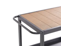Beliani Set cucina da esterno con lavello ORTISEI Metallo Marrone chiaro Grigio Marrone