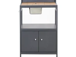 Beliani Set cucina da esterno con lavello ORTISEI Metallo Marrone chiaro Grigio Marrone
