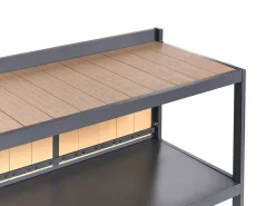 Beliani Set cucina da esterno con lavello ORTISEI Metallo Marrone chiaro Grigio Marrone