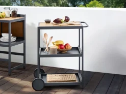 Beliani Set cucina da esterno con lavello ORTISEI Metallo Marrone chiaro Grigio Marrone