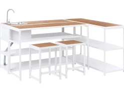 Online Beliani AVETRANA Metallo Marrone/Bianco Bianco Marrone