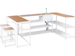 Online Beliani AVETRANA Metallo Marrone/Bianco Bianco Marrone
