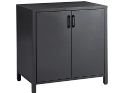 Beliani Set cucina da esterno con lavello ROCHA Metallo grafite Grigio