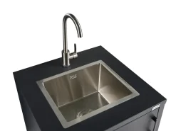 Beliani Set cucina da esterno con lavello ROCHA Metallo grafite Grigio
