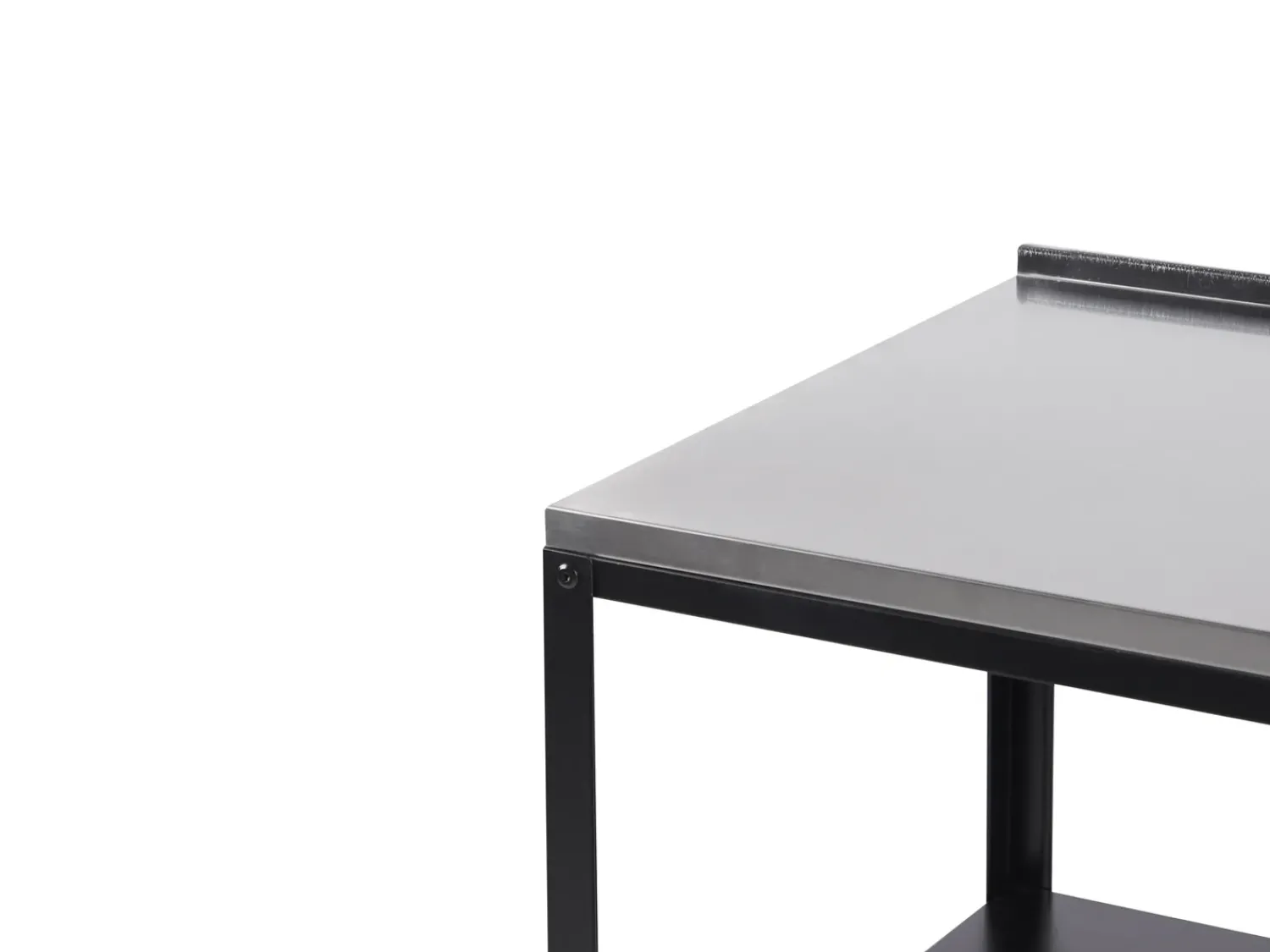 Discount Beliani Set cucina da esterno 2 elementi con lavello VILAMA Metallo Nero Argento Nero