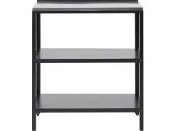 Discount Beliani Set cucina da esterno 2 elementi con lavello VILAMA Metallo Nero Argento Nero