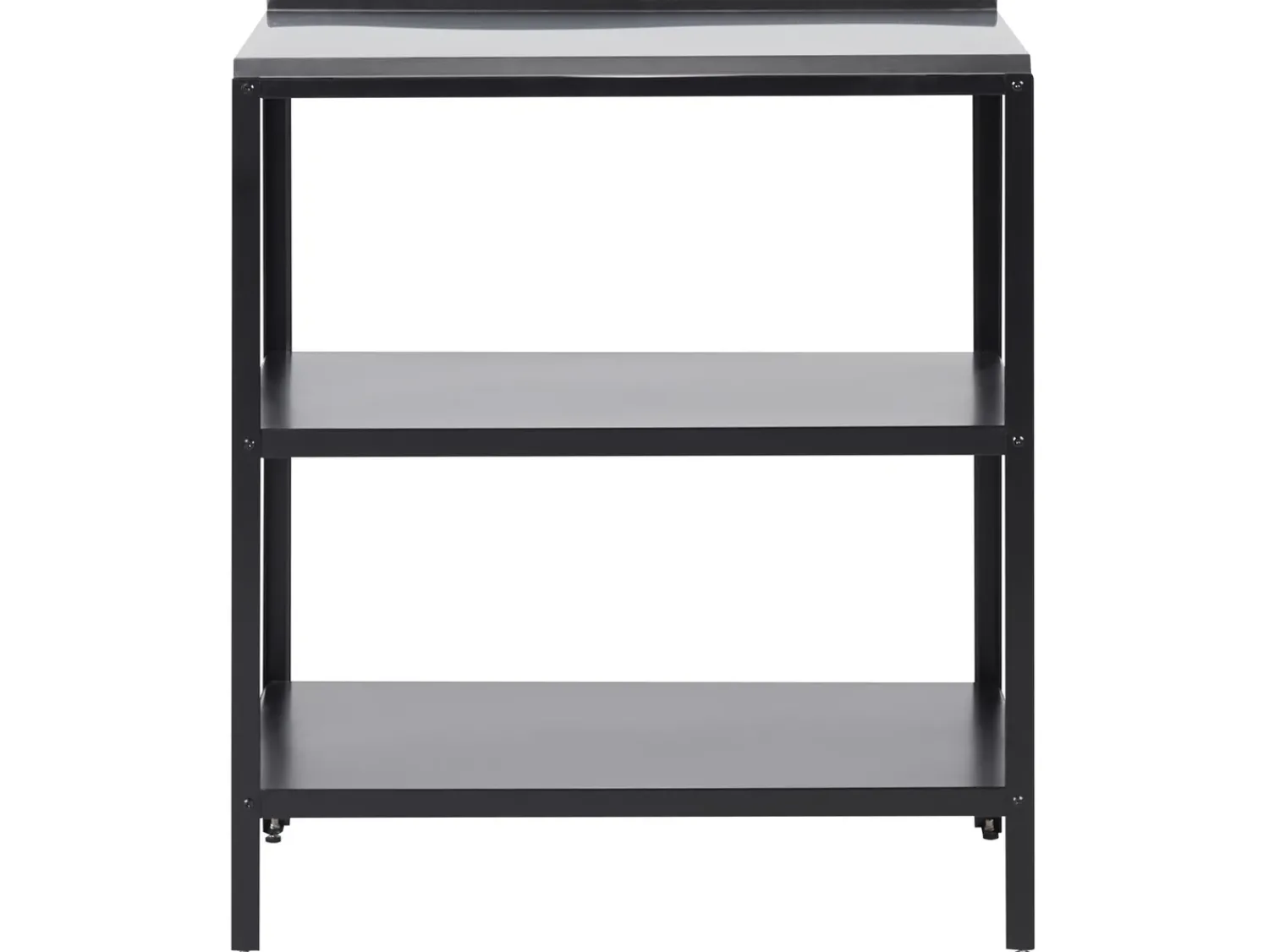 Discount Beliani Set cucina da esterno 2 elementi con lavello VILAMA Metallo Nero Argento Nero
