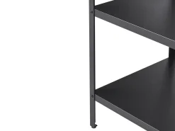 New Beliani Set cucina da esterno 3 elementi con lavello VILAMA Metallo Nero Argento Nero