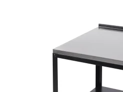 New Beliani Set cucina da esterno 3 elementi con lavello VILAMA Metallo Nero Argento Nero