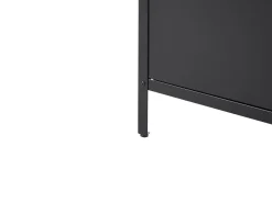 New Beliani Set cucina da esterno 3 elementi con lavello VILAMA Metallo Nero Argento Nero