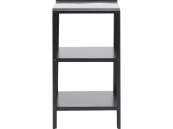 Beliani Set cucina da esterno 3 elementi con lavello VILAMA Metallo Nero Argento Nero