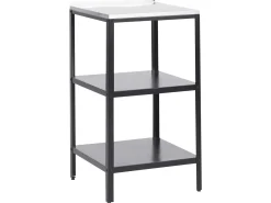 Beliani Set cucina da esterno 3 elementi con lavello VILAMA Metallo Nero Argento Nero