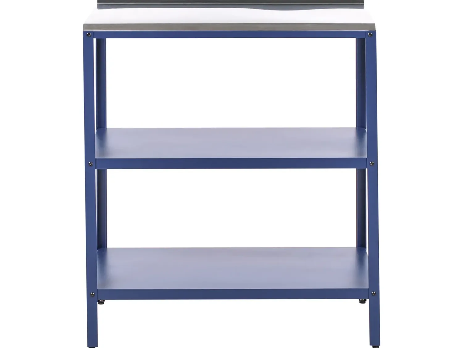New Beliani Set cucina da esterno 2 elementi con lavello VILAMA Metallo Blu Blu Argento