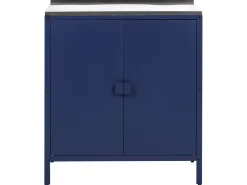 Clearance Beliani Set cucina da esterno 3 elementi con lavello VILAMA Metallo Blu Blu Argento