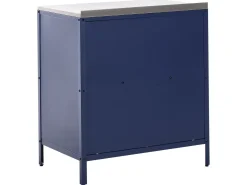 Best Beliani Set cucina da esterno 3 elementi con lavello VILAMA Metallo Blu Blu Argento