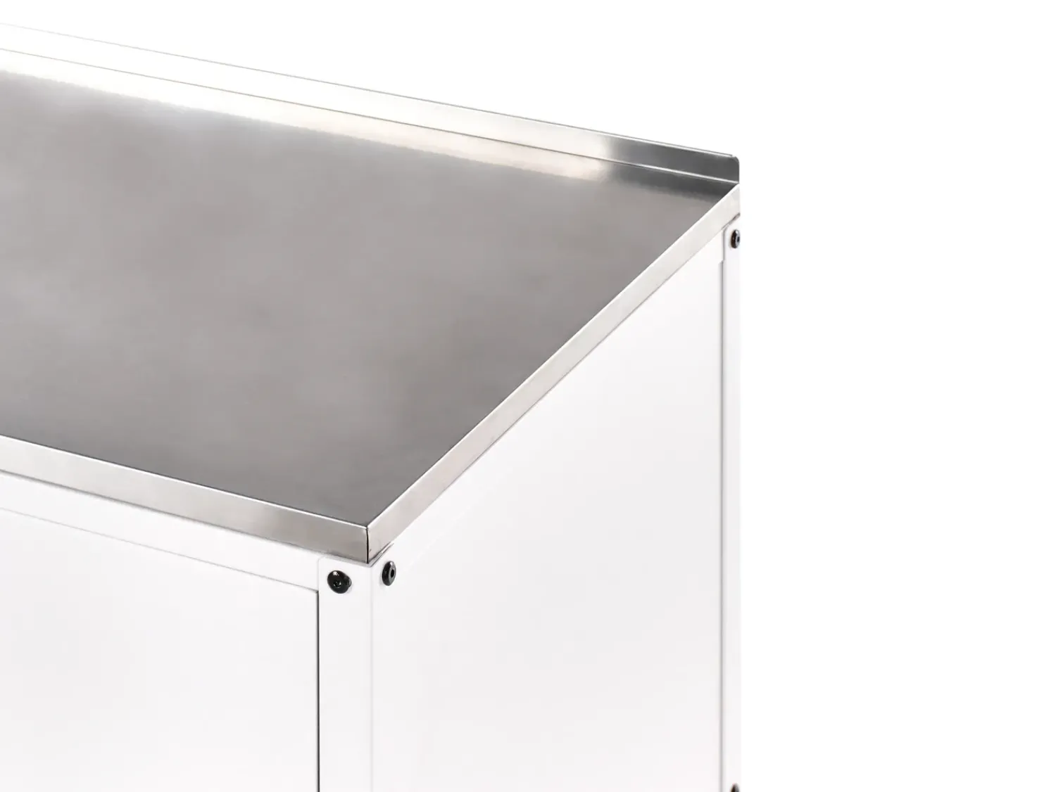 Sale Beliani Set cucina da esterno 4 elementi con lavello VILAMA Metallo Bianco Bianco Argento