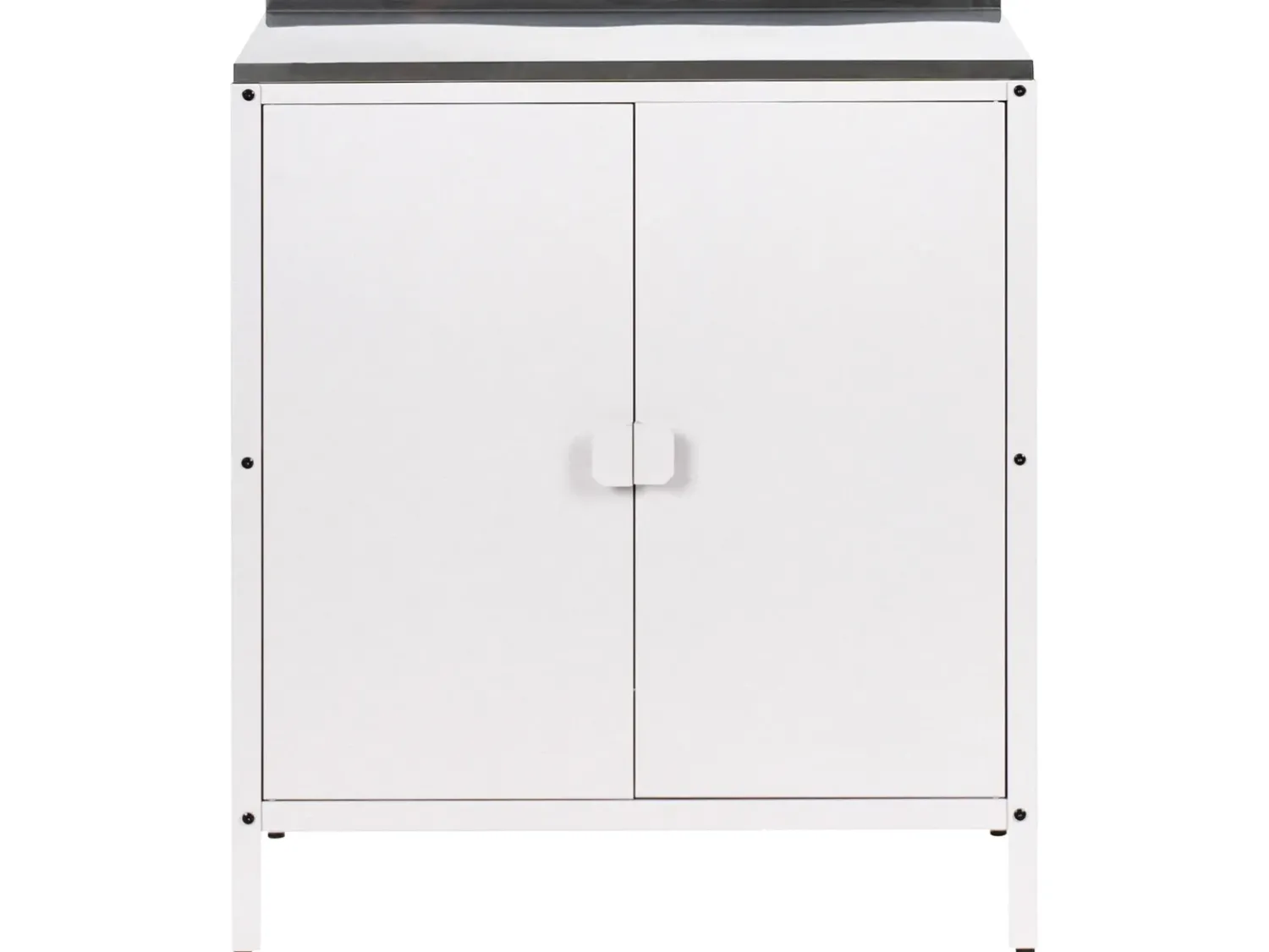 Sale Beliani Set cucina da esterno 4 elementi con lavello VILAMA Metallo Bianco Bianco Argento