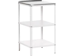Sale Beliani Set cucina da esterno 4 elementi con lavello VILAMA Metallo Bianco Bianco Argento