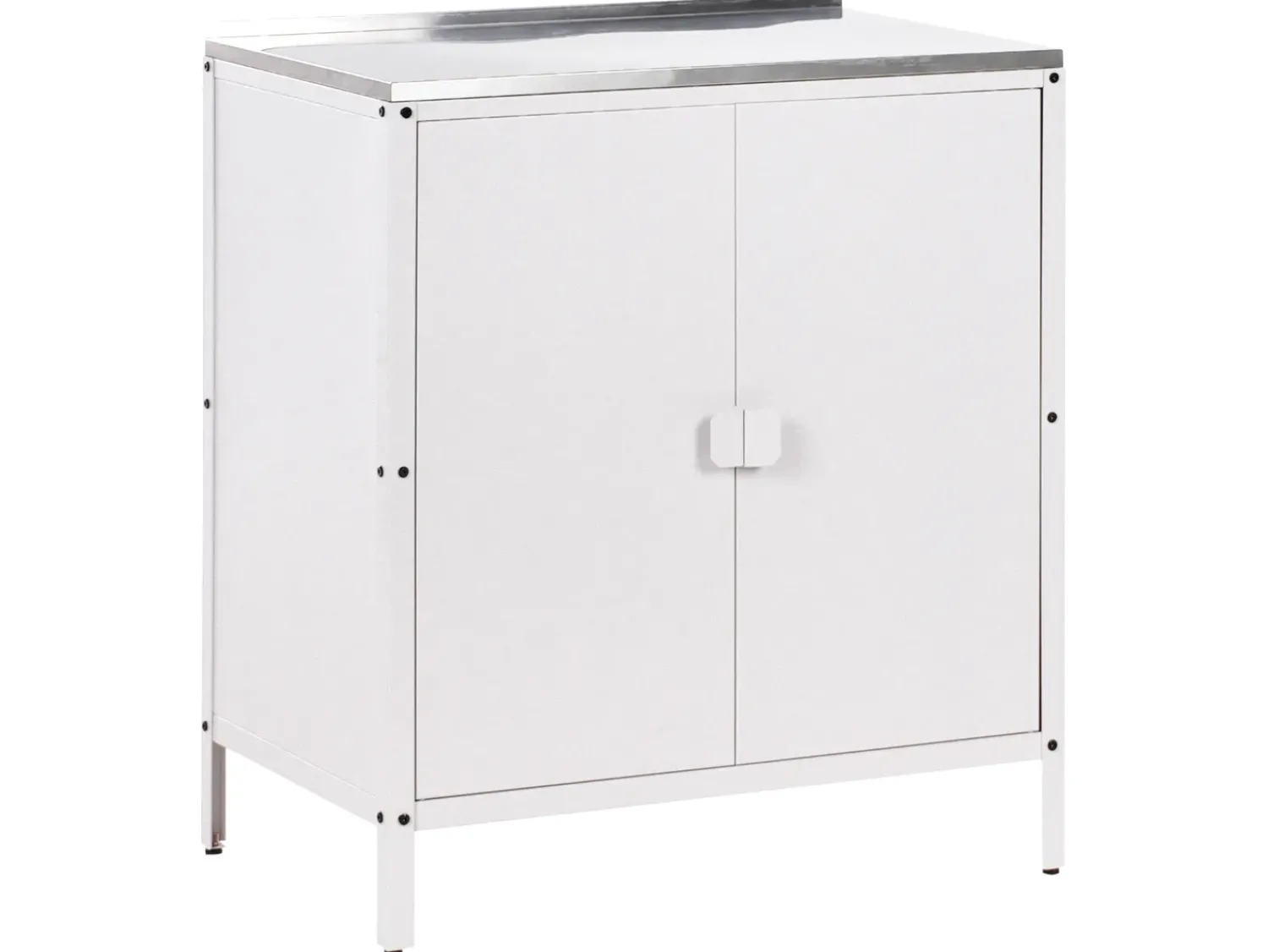 Sale Beliani Set cucina da esterno 4 elementi con lavello VILAMA Metallo Bianco Bianco Argento