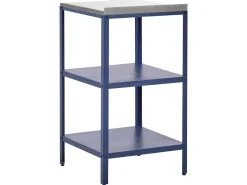 Best Beliani Set cucina da esterno 4 elementi con lavello VILAMA Metallo Blu Blu Argento