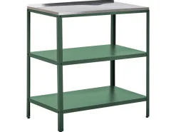 New Beliani Set cucina da esterno 4 elementi con lavello VILAMA Metallo Verde Verde Argento