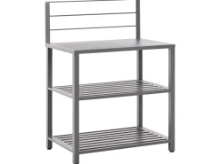 Discount Beliani Set cucina da esterno 4 elementi con lavello VIGGIANO Metallo Grigio