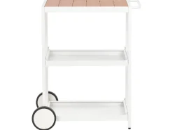 Sale Beliani Set cucina da esterno 3 elementi con lavello ORTISEI Metallo Bianco Bianco Marrone
