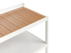 Sale Beliani Set cucina da esterno 3 elementi con lavello ORTISEI Metallo Bianco Bianco Marrone
